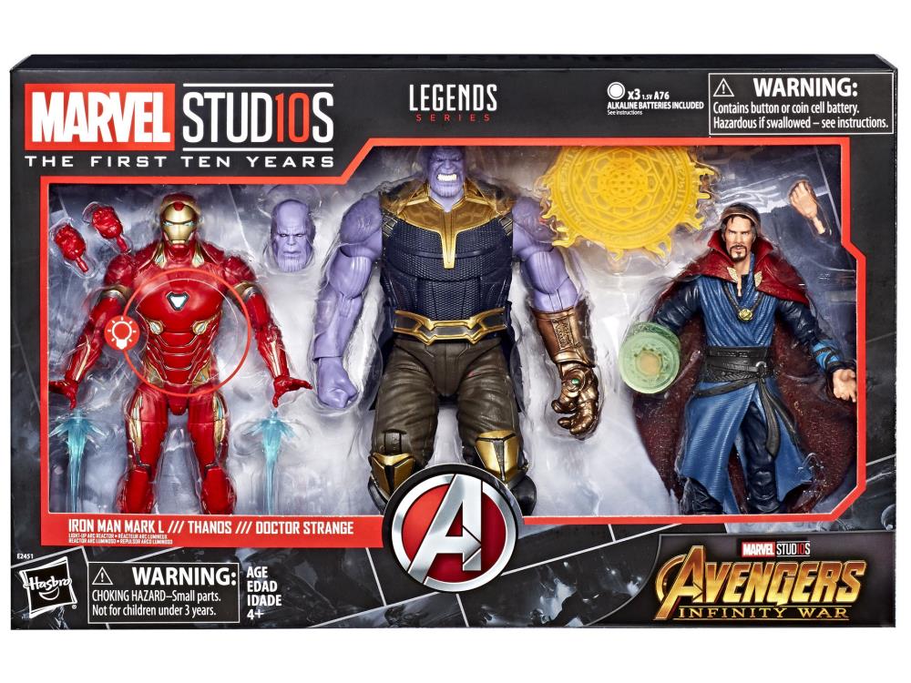 Marvel Studios: The First Ten Years Marvel Legends Iron Man, Thanos, Doctor Strange Three-Pack Gallery Image 4