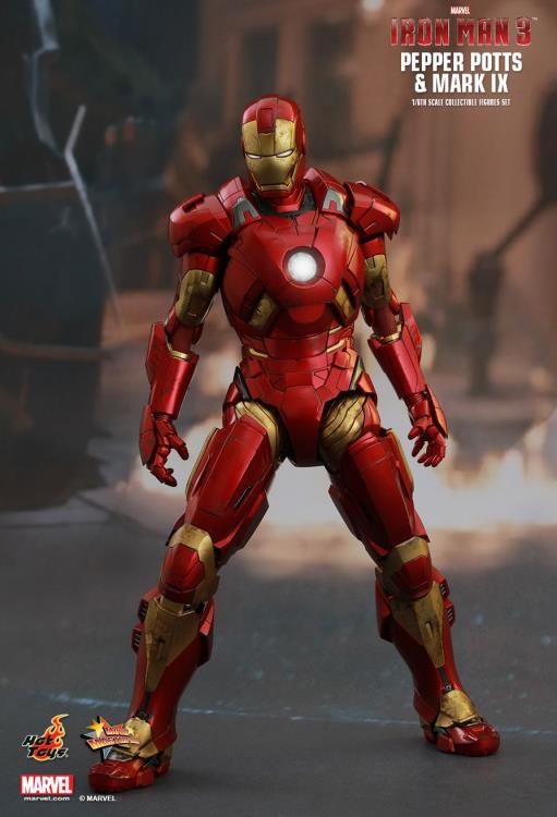 Iron Man 3 MMS311 Pepper Potts & Mark IX 1/6th Scale Collectible Figures Set + $150 BBTS Store Credit Bonus Gallery Image 7
