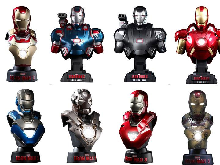 Iron Man 3 HTB14-20 1/6th Scale Collectible Bust Deluxe Set (Case) + $300 BBTS Store Credit Bonus Gallery Image 1