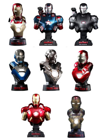 Iron Man 3 HTB14-20 1/6th Scale Collectible Bust Deluxe Set (Case) + $300 BBTS Store Credit Bonus Gallery Image 2
