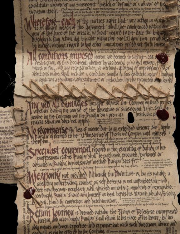 The Hobbit Burglar Contract of Bilbo Baggins 3/4 Scale Replica Gallery Image 5