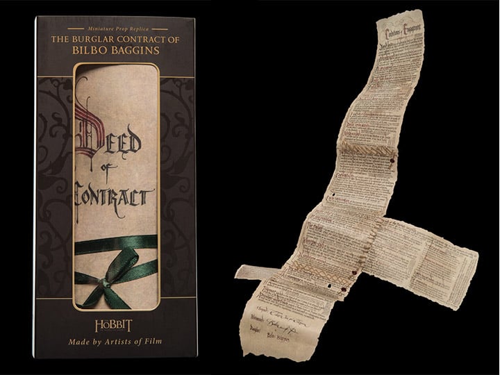 The Hobbit Burglar Contract of Bilbo Baggins 3/4 Scale Replica Gallery Image 1