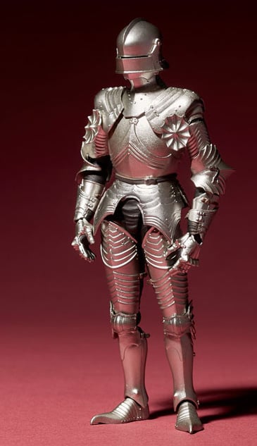 KT Project KT-021 Takeya Shiki Jizai Okimono Kitaro 15th Century Gothic Field Armor (Silver) Gallery Image 3