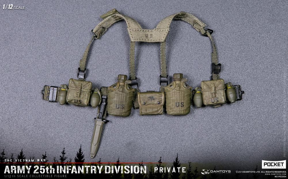 Army 25th Infantry Division Pocket Elite Series Private 1/12 Scale Figure Gallery Image 17