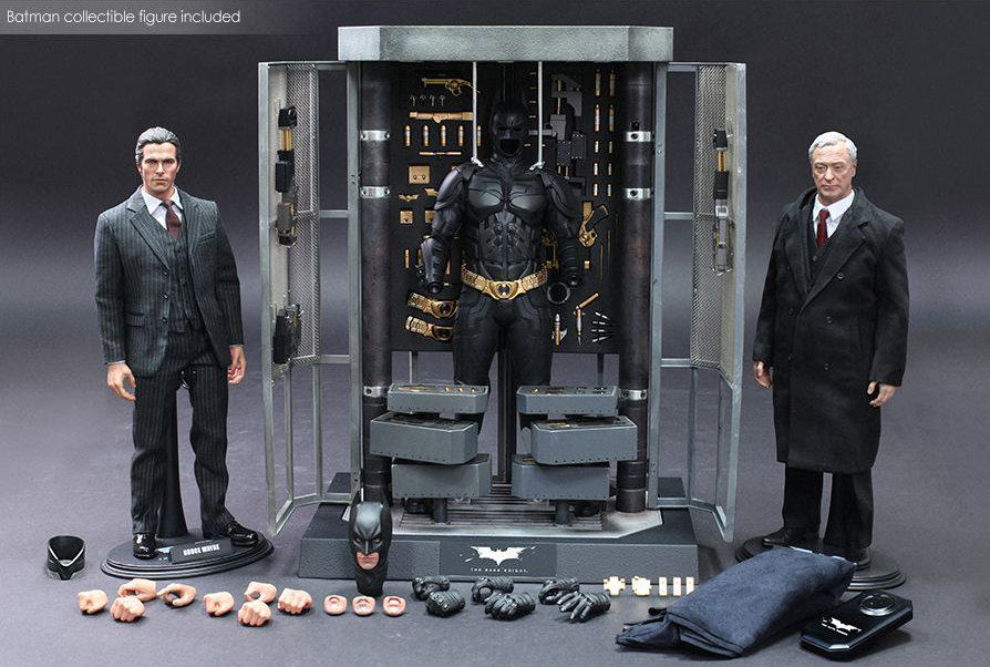 The Dark Knight MMS236 Batman Armory with Bruce Wayne & Alfred Pennyworth 1/6th Scale Collectible Set Gallery Image 2
