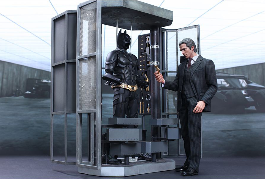 The Dark Knight MMS236 Batman Armory with Bruce Wayne & Alfred Pennyworth 1/6th Scale Collectible Set Gallery Image 4