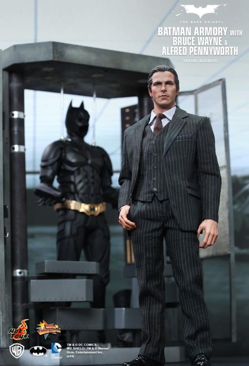 The Dark Knight MMS236 Batman Armory with Bruce Wayne & Alfred Pennyworth 1/6th Scale Collectible Set Gallery Image 3