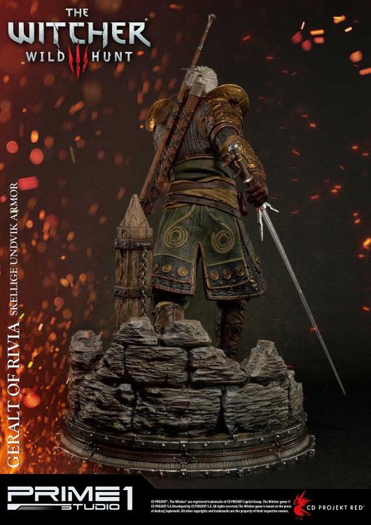 The Witcher 3: Wild Hunt Premium Masterline Geralt of Rivia (Skellige Undvik Armor) 1/4 Scale Statue Gallery Image 12