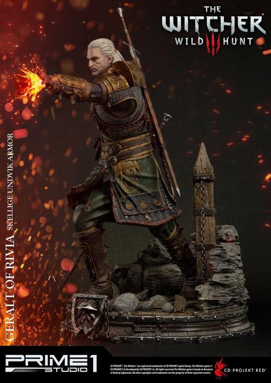 The Witcher 3: Wild Hunt Premium Masterline Geralt of Rivia (Skellige Undvik Armor) 1/4 Scale Statue Gallery Image 15