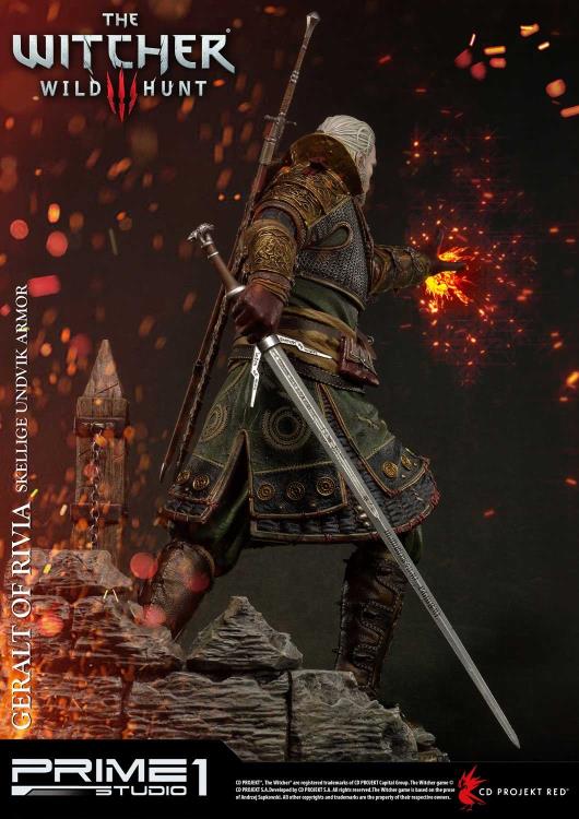 The Witcher 3: Wild Hunt Premium Masterline Geralt of Rivia (Skellige Undvik Armor) 1/4 Scale Statue Gallery Image 11