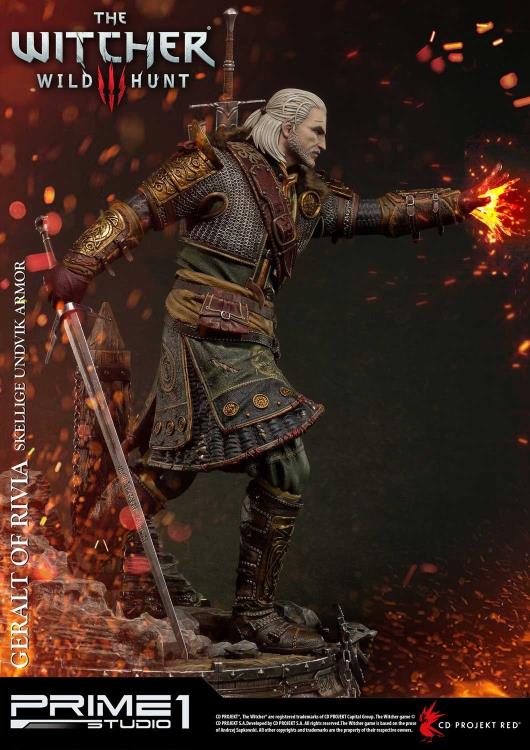 The Witcher 3: Wild Hunt Premium Masterline Geralt of Rivia (Skellige Undvik Armor) 1/4 Scale Statue Gallery Image 10