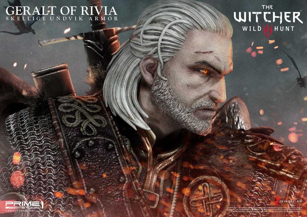 The Witcher 3: Wild Hunt Premium Masterline Geralt of Rivia (Skellige Undvik Armor) 1/4 Scale Statue Gallery Image 6