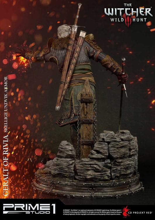 The Witcher 3: Wild Hunt Premium Masterline Geralt of Rivia (Skellige Undvik Armor) 1/4 Scale Statue Gallery Image 13