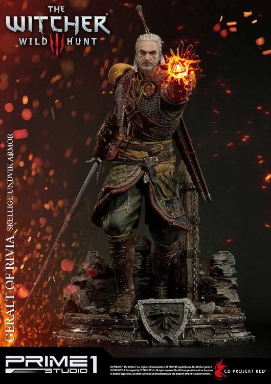 The Witcher 3: Wild Hunt Premium Masterline Geralt of Rivia (Skellige Undvik Armor) 1/4 Scale Statue Gallery Image 16
