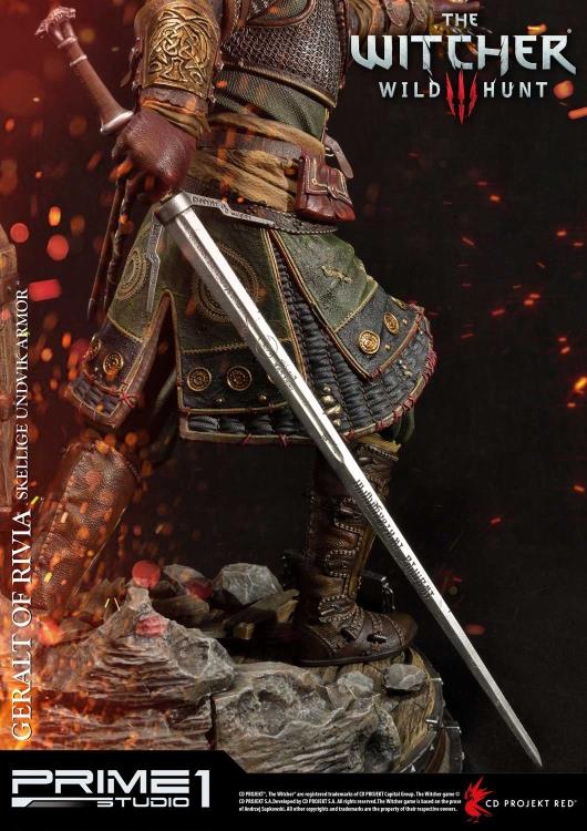 The Witcher 3: Wild Hunt Premium Masterline Geralt of Rivia (Skellige Undvik Armor) 1/4 Scale Statue Gallery Image 8