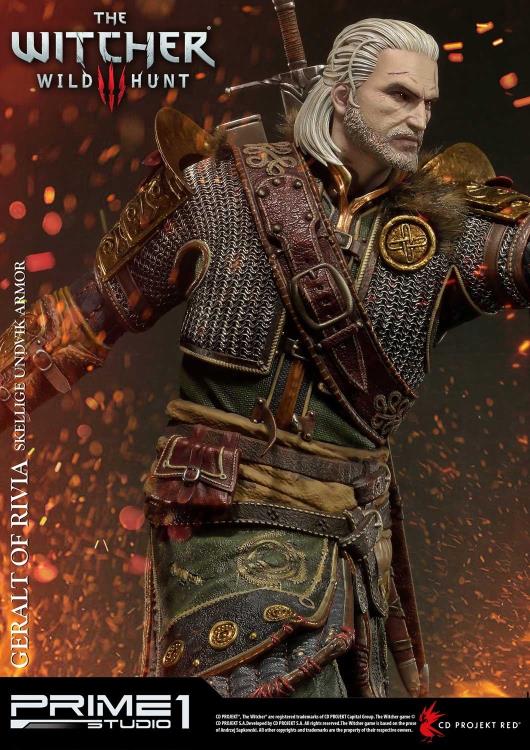 The Witcher 3: Wild Hunt Premium Masterline Geralt of Rivia (Skellige Undvik Armor) 1/4 Scale Statue Gallery Image 9