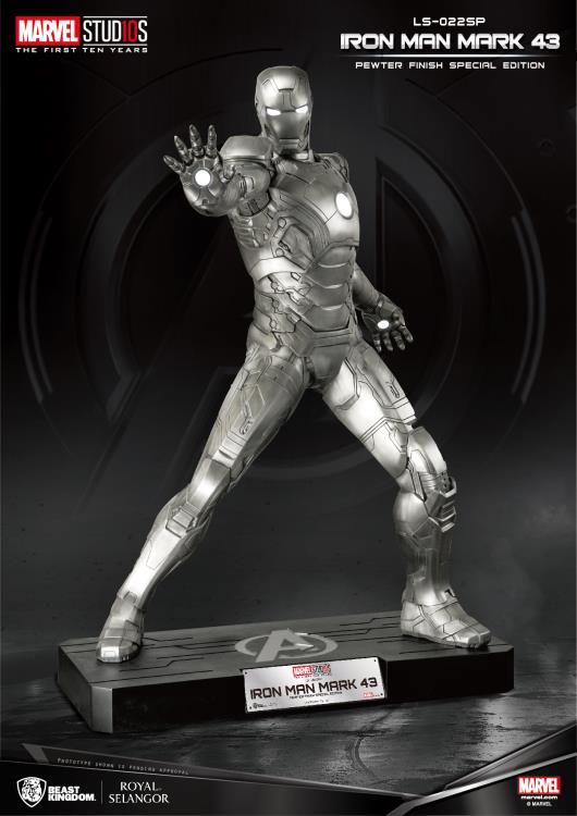 Marvel LS-022SP Iron Man Mark 43 Pewter Finish Special Edition Statue Gallery Image 4