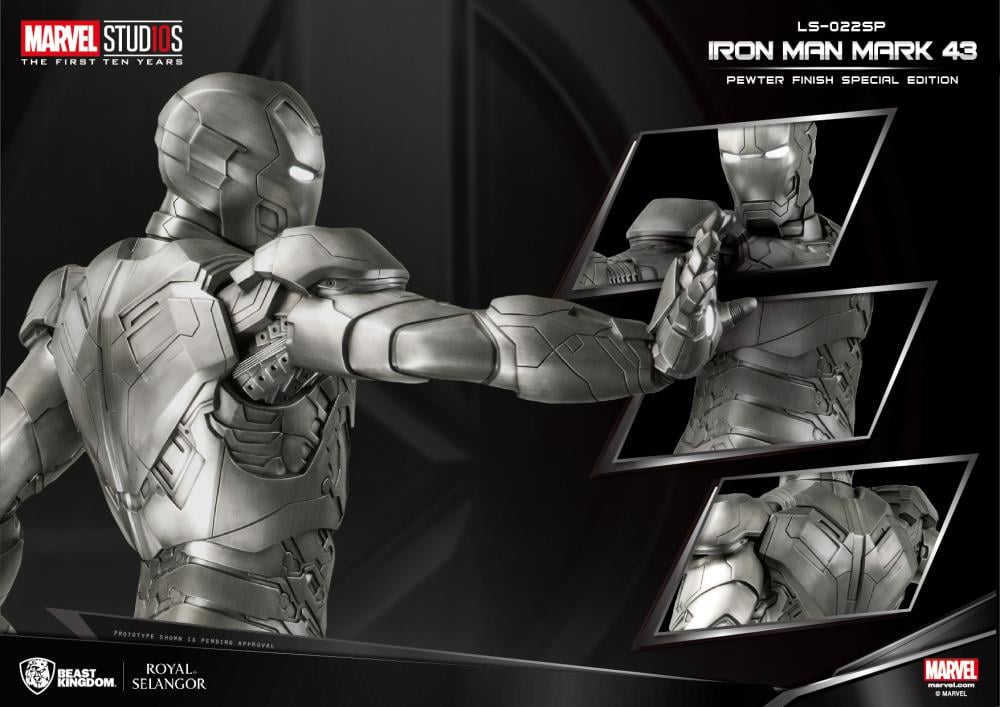 Marvel LS-022SP Iron Man Mark 43 Pewter Finish Special Edition Statue Gallery Image 8