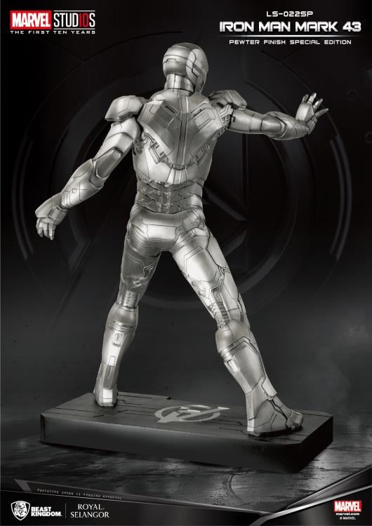 Marvel LS-022SP Iron Man Mark 43 Pewter Finish Special Edition Statue Gallery Image 6