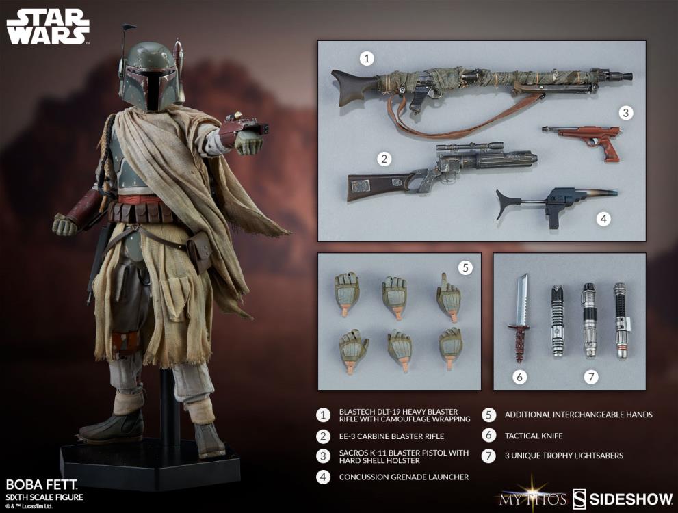 Star Wars Mythos Collection Boba Fett 1/6 Scale Figure Gallery Image 18