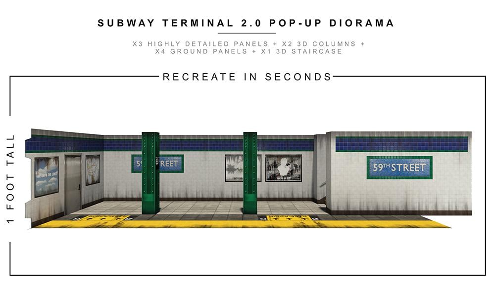 Subway Terminal (2.0) 1/12 Scale Pop-Up Diorama Gallery Image 7