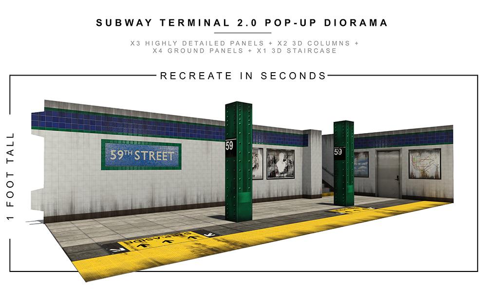 Subway Terminal (2.0) 1/12 Scale Pop-Up Diorama Gallery Image 4