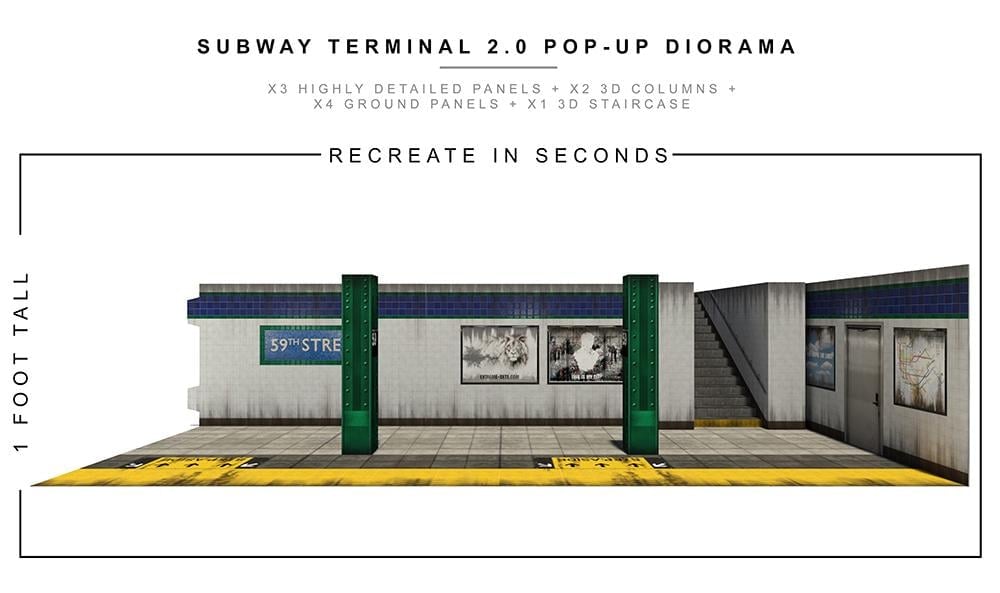 Subway Terminal (2.0) 1/12 Scale Pop-Up Diorama Gallery Image 3