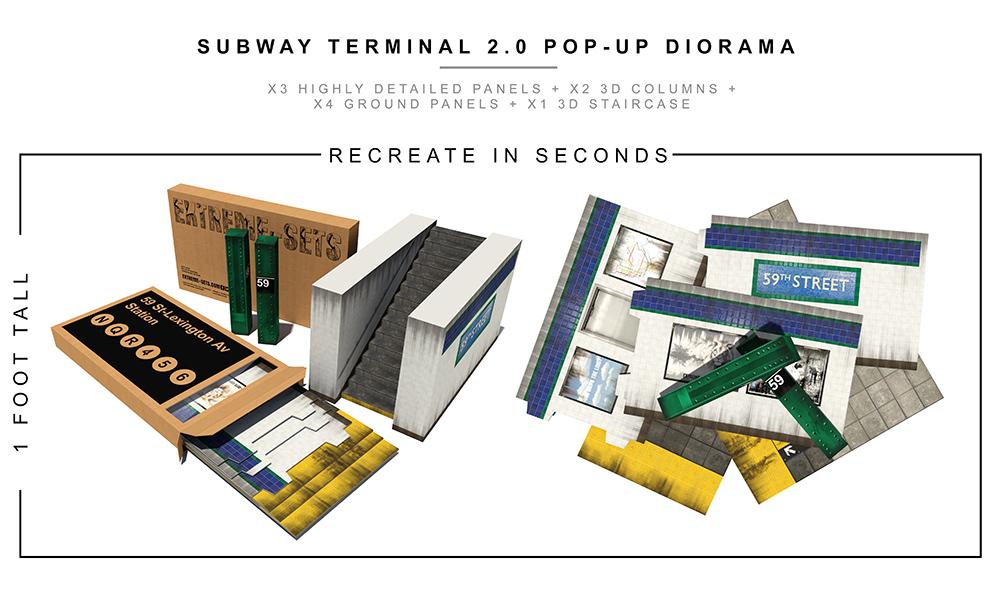 Subway Terminal (2.0) 1/12 Scale Pop-Up Diorama Gallery Image 8