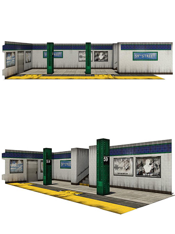 Subway Terminal (2.0) 1/12 Scale Pop-Up Diorama Gallery Image 2