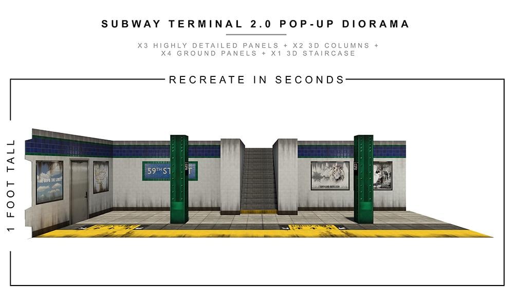 Subway Terminal (2.0) 1/12 Scale Pop-Up Diorama Gallery Image 5