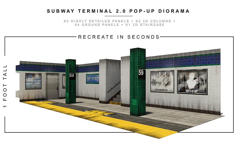 Subway Terminal (2.0) 1/12 Scale Pop-Up Diorama Gallery Image 6