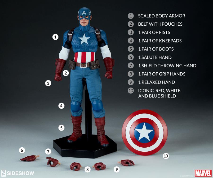 Marvel Comics Captain America 1/6 Scale Figure Gallery Image 12
