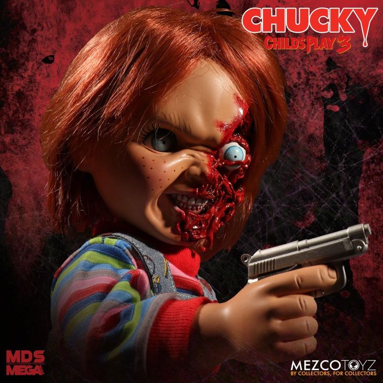 Child's Play 3 Mezco Designer Series Talking Pizza Face Chucky Gallery Image 5