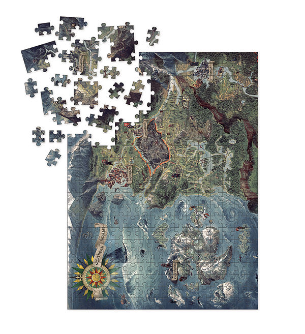 The Witcher 3: Wild Hunt Northern Realms Map 1000-Piece Puzzle Gallery Image 3