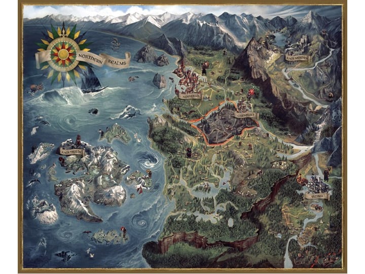 The Witcher 3: Wild Hunt Northern Realms Map 1000-Piece Puzzle Gallery Image 1
