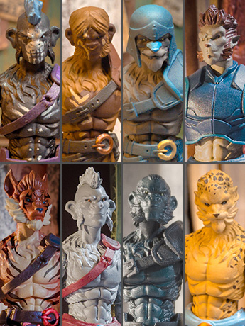 Animal Warriors of The Kingdom Wave 1.5 Set of 8 Figures Gallery Image 2
