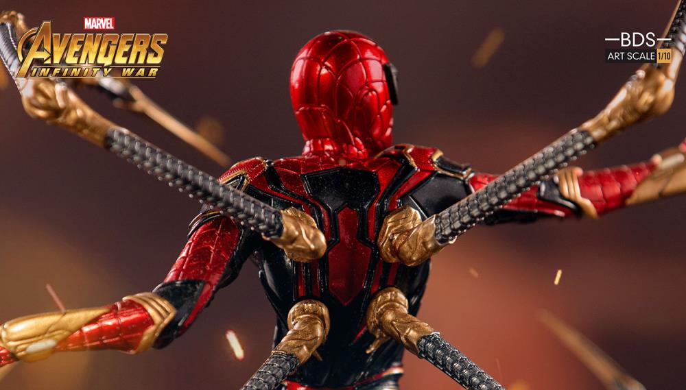 Avengers: Infinity War Battle Diorama Series Iron Spider 1/10 Art Scale Statue Gallery Image 6