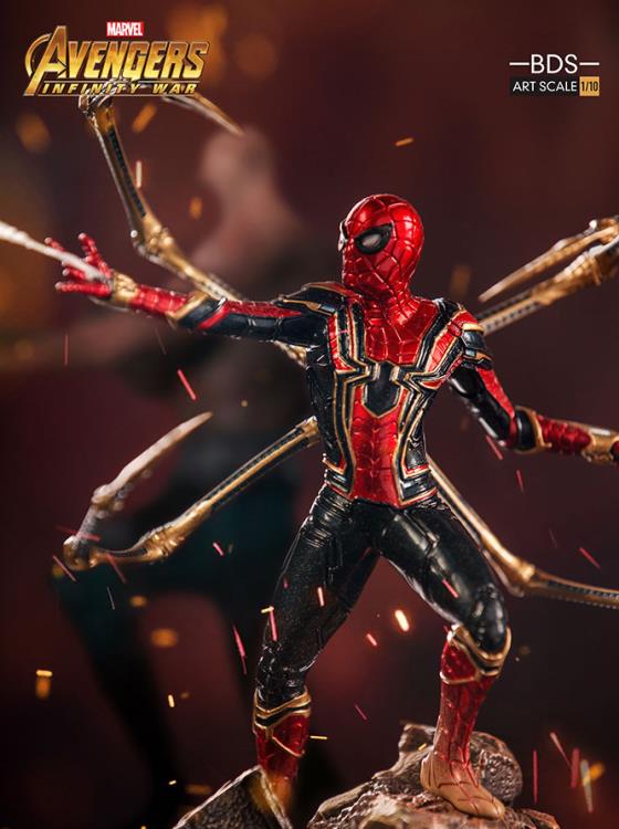 Avengers: Infinity War Battle Diorama Series Iron Spider 1/10 Art Scale Statue Gallery Image 3