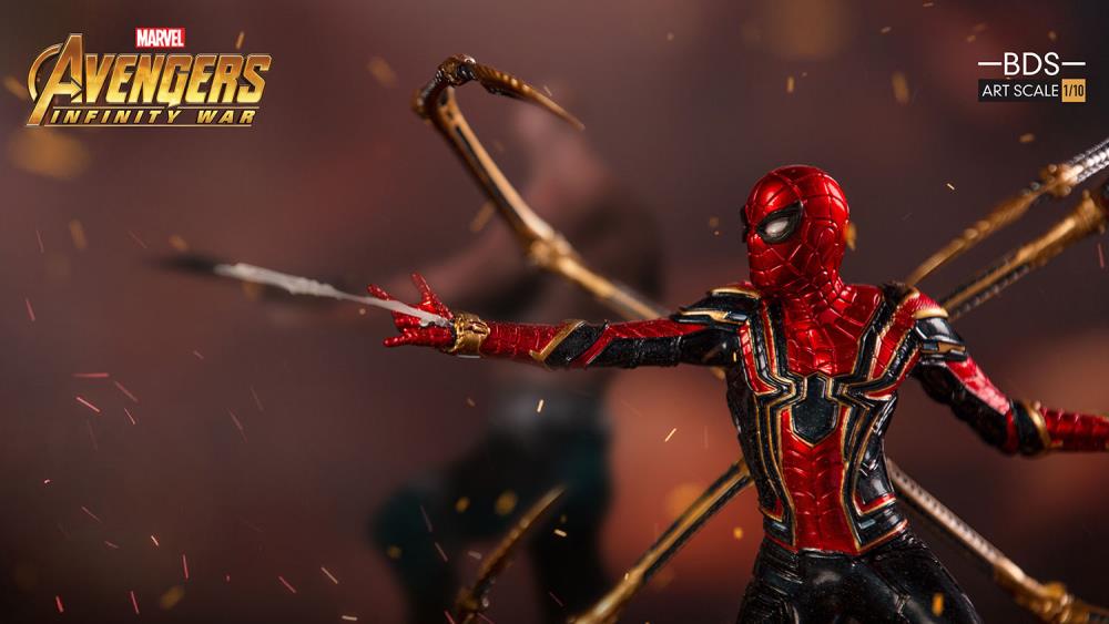 Avengers: Infinity War Battle Diorama Series Iron Spider 1/10 Art Scale Statue Gallery Image 8
