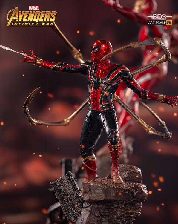 Avengers: Infinity War Battle Diorama Series Iron Spider 1/10 Art Scale Statue Gallery Image 5