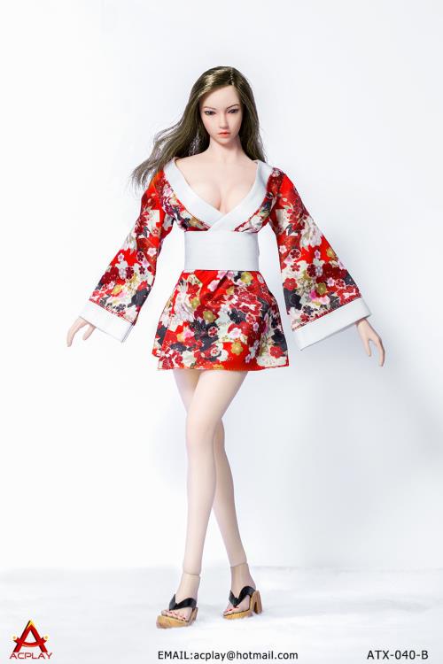 Kimono (Red) 1/6 Scale Accessory Set Gallery Image 3