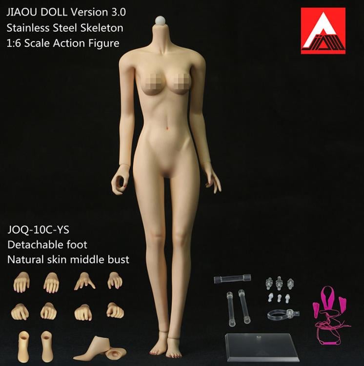 JIAOU DOLL 1/6スケールシームレス女性素体（Ver.3.0）　ドール Seamless Action Figure 1/6 Scale Female Body 3.0 (YS)