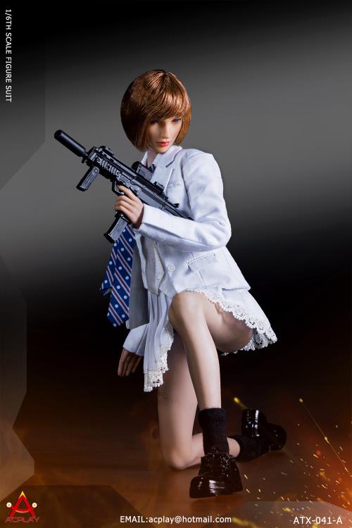 Battle Girl's Uniform (White) 1/6 Scale Accessory Set Gallery Image 6