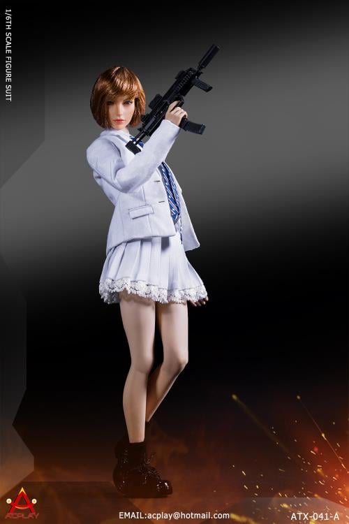Battle Girl's Uniform (White) 1/6 Scale Accessory Set Gallery Image 3