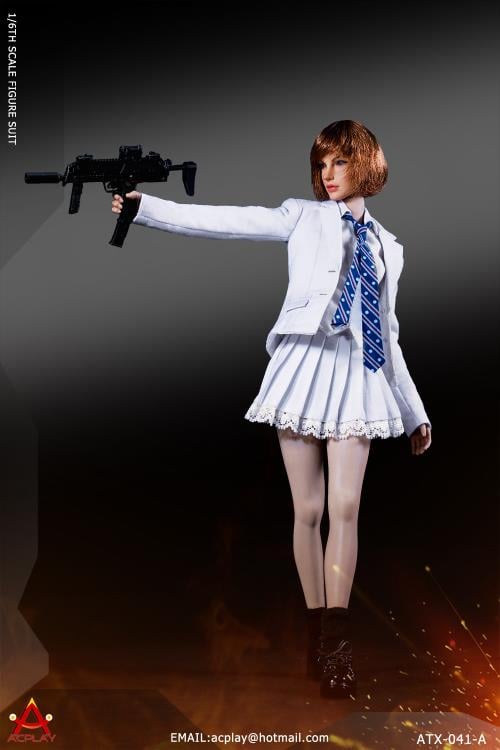 Battle Girl's Uniform (White) 1/6 Scale Accessory Set Gallery Image 5