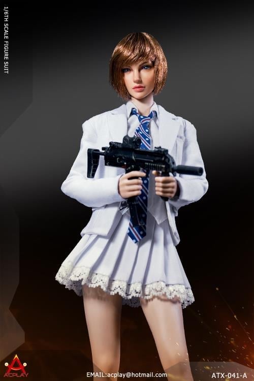 Battle Girl's Uniform (White) 1/6 Scale Accessory Set Gallery Image 7