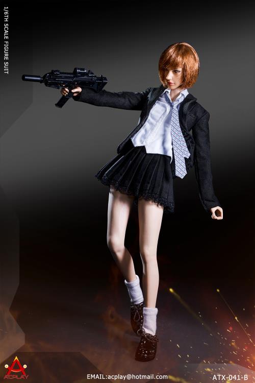 Battle Girl's Uniform (Black) 1/6 Scale Accessory Set Gallery Image 3