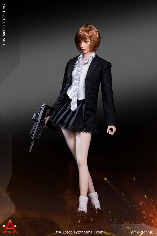 Battle Girl's Uniform (Black) 1/6 Scale Accessory Set Gallery Image 4