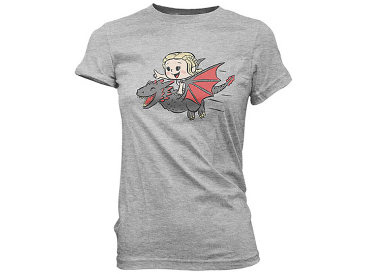 SuperCute Tees: Game of Thrones - Daenerys Flying Dragon (Juniors) Gallery Image 1