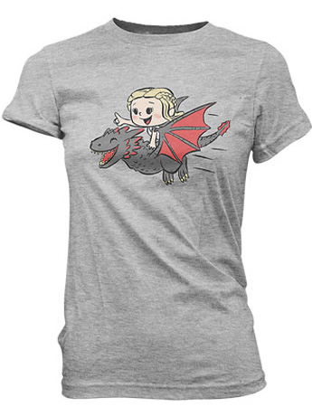 SuperCute Tees: Game of Thrones - Daenerys Flying Dragon (Juniors) Gallery Image 2